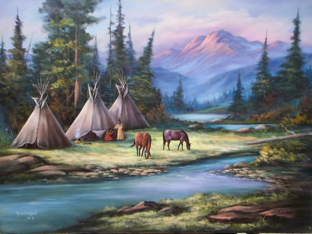 1024x768 Mod The Sims - Native American Painting