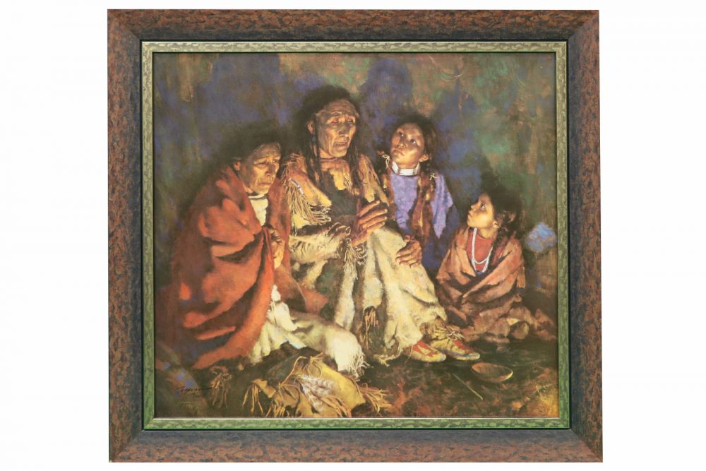 1000x667 Native American Painting Grandfather Speaks - Native American Painting