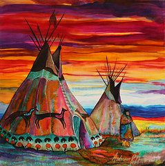 239x240 Summer On The Plains Byerson R Moore Native American - Native American Painting