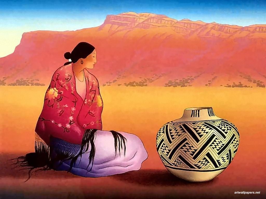 1024x768 R.c. Gorman Gorman Native American Native - Native American Painting Styles