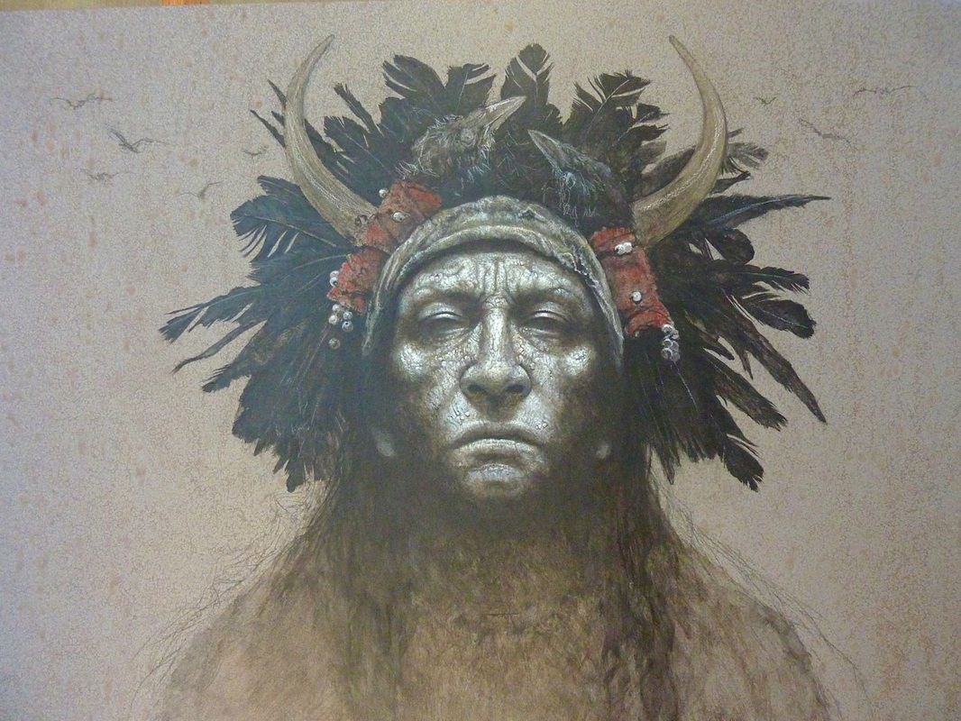 1066x800 Kirby Sattler. Native American Indian Art Paintings. - Native American Portrait Painting