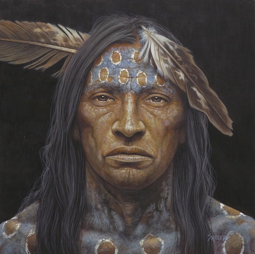 504x503 Adobe Western Art Gallery - Native American Portrait Painting