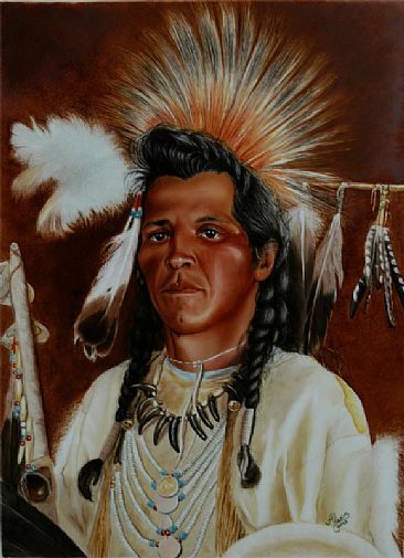 366x505 Native American Portrait - Native American Portrait Painting