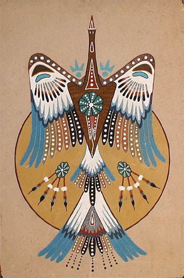 365x550 Native American Symbol Peyote (Water) Bird Colors Native - Native American Thunderbird Painting