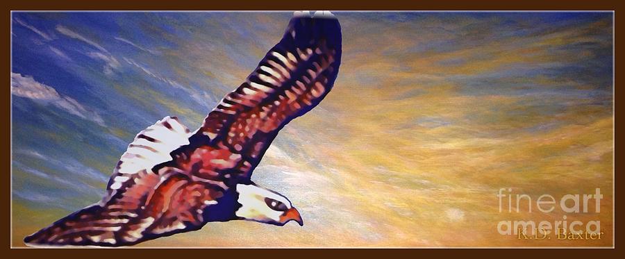 900x373 The Eagle Or The Great Thunderbird Spirit In The Sky Painting By - Native American Thunderbird Painting