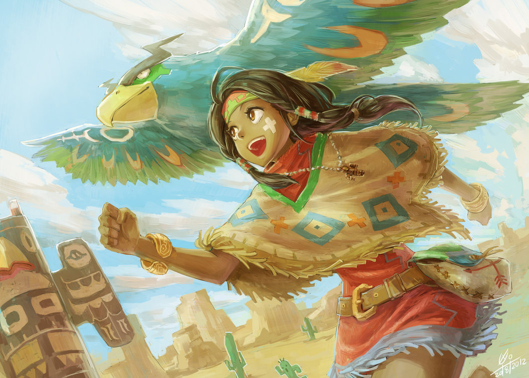 1057x755 Thunderbird By Kyokimaru - Native American Thunderbird Painting