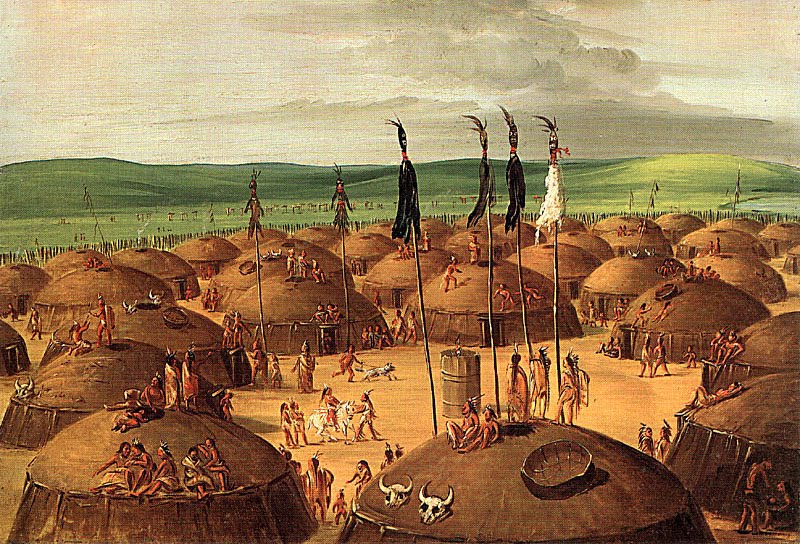 800x544 Mission Esl Computer Lab George Catlin, Painter Of Native Americans - Native American Village Painting