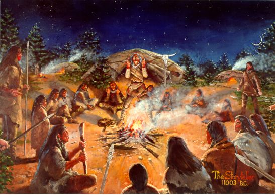 547x387 Native Americans Of Halifax County, Virginia - Native American Village Painting