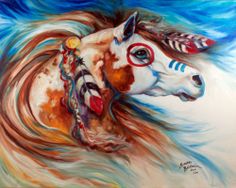 236x188 Pin By Cintra Van Westen On Fractal Animals - Native Horse Painting