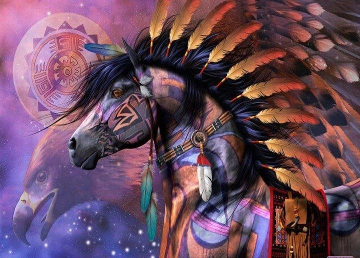 720x516 The 3917 Best Native American Art Images On Native - Native Horse Painting