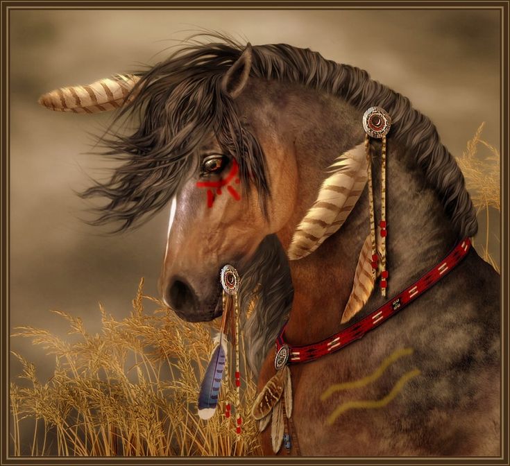 735x672 The 583 Best Painted Ponies Images On Horse Paintings - Native Horse Painting