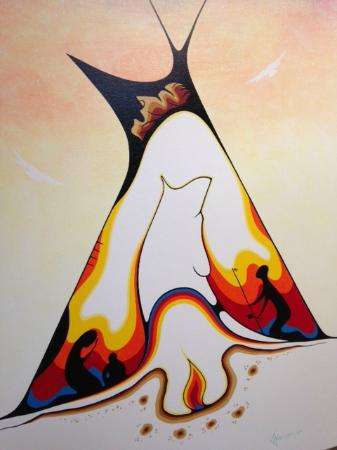 337x450 Painting By Clemance Wescoupe - Native Painting