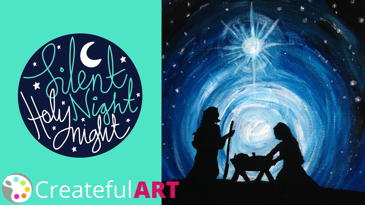 1280x720 How To Paint A Nativity Silhouette With Acrylics - Nativity Scene Painting
