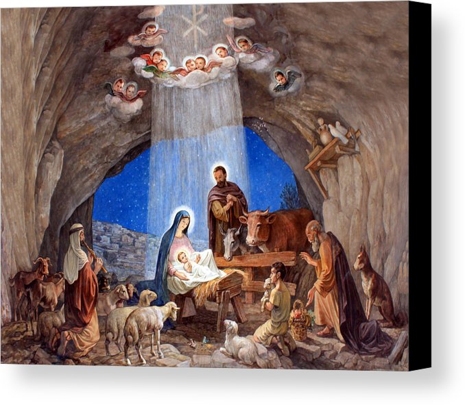 678x591 Shepherds Field Nativity Painting Canvas Print Canvas Art By - Nativity Scene Painting