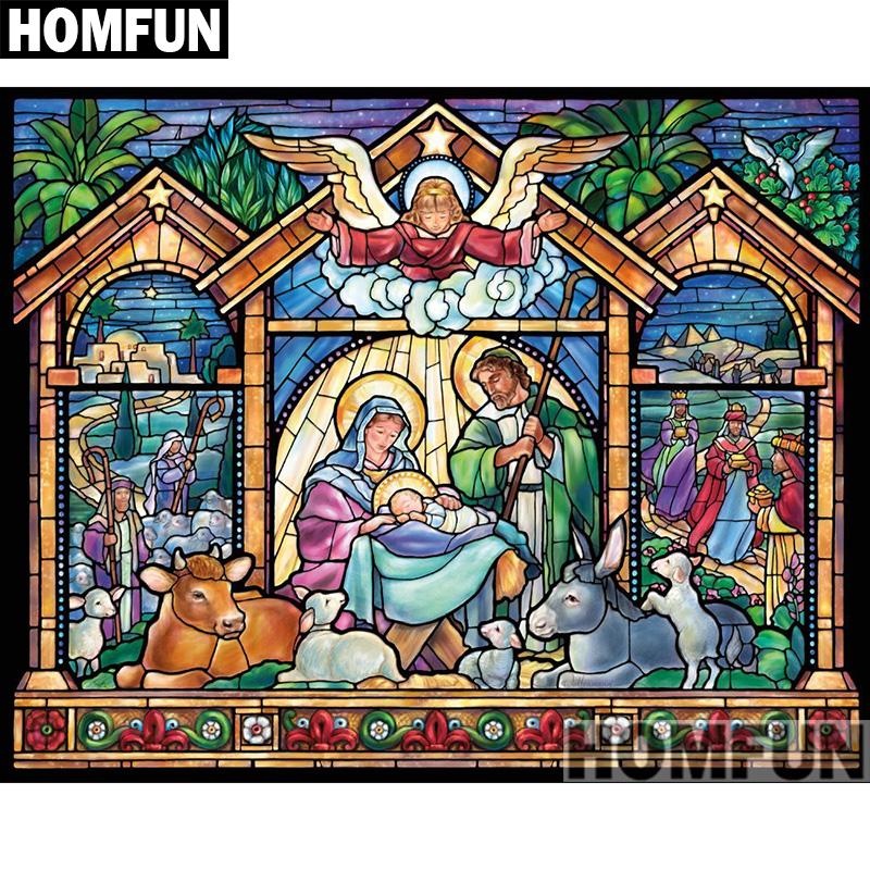 800x800 5d Diamond Painting Nativity Scene Kit Bonanza Marketplace - Nativity Scene Painting