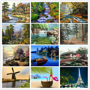 300x300 Natural Scenery 16x20 Paint By Number Kit Diy Acrylic Oil - Natural Scenery Painting