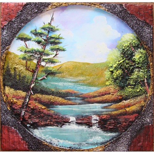 500x500 Natural Scenery Mural Painting - Natural Scenery Painting