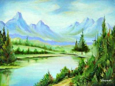 400x300 Semi Abstract Landscape Paintings - Nature Landscape Painting