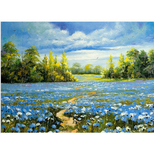 500x500 Acrylic Landscape Painting - Nature Landscape Painting