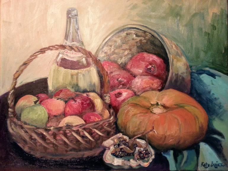 770x578 Saatchi Art Nature Morte With A Pumpkin Painting By Katya Brojez - Nature Morte Painting