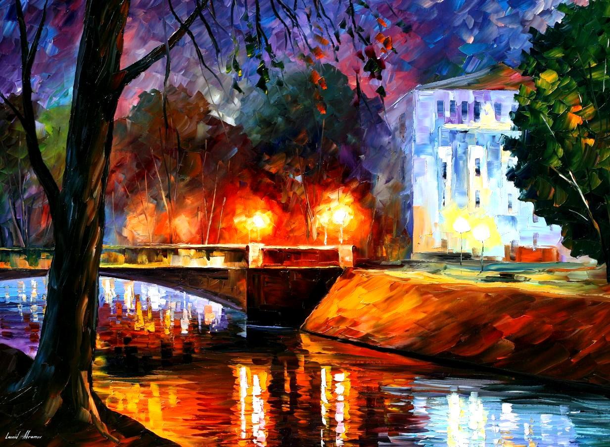 1233x903 Memories Of The First Love Palette Knife Oil Painting On Canvas - Nature Oil Painting