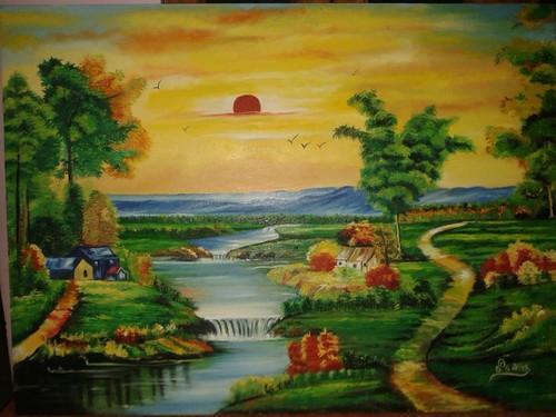 500x375 Nature Oil Painting, Size 43fit, Rs 40000 Number, Hand Made Oil - Nature Oil Painting