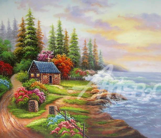 614x525 Nature Oil Painting - Nature Oil Painting