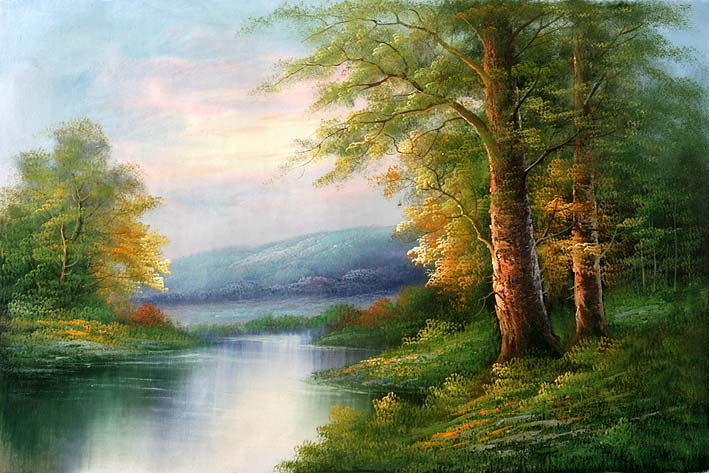 Nature Oil Painting at PaintingValley.com | Explore collection of ...