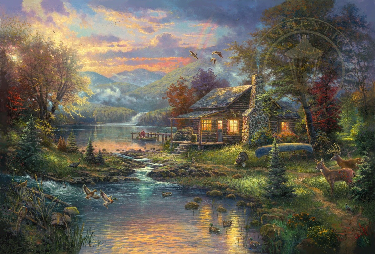 1200x813 Nature's Paradise Limited Edition Art The Thomas Kinkade Company - Nature Painting