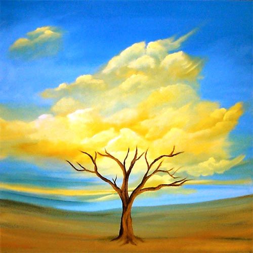 500x500 Abstract Nature Paintings Original Abstract Art - Nature Painting