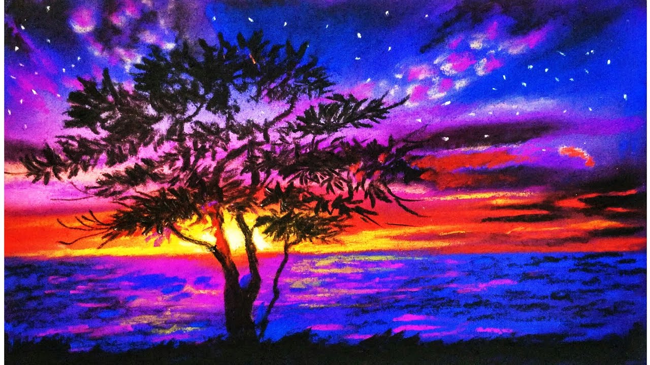 1280x720 Pastel Painting For Beginners - Nature Painting Drawing