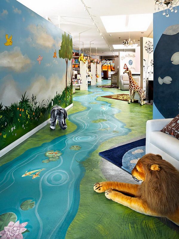 600x801 Great Ideas For Kids Nature Room Wall Murals Painting Paint - Nature Painting For Kids