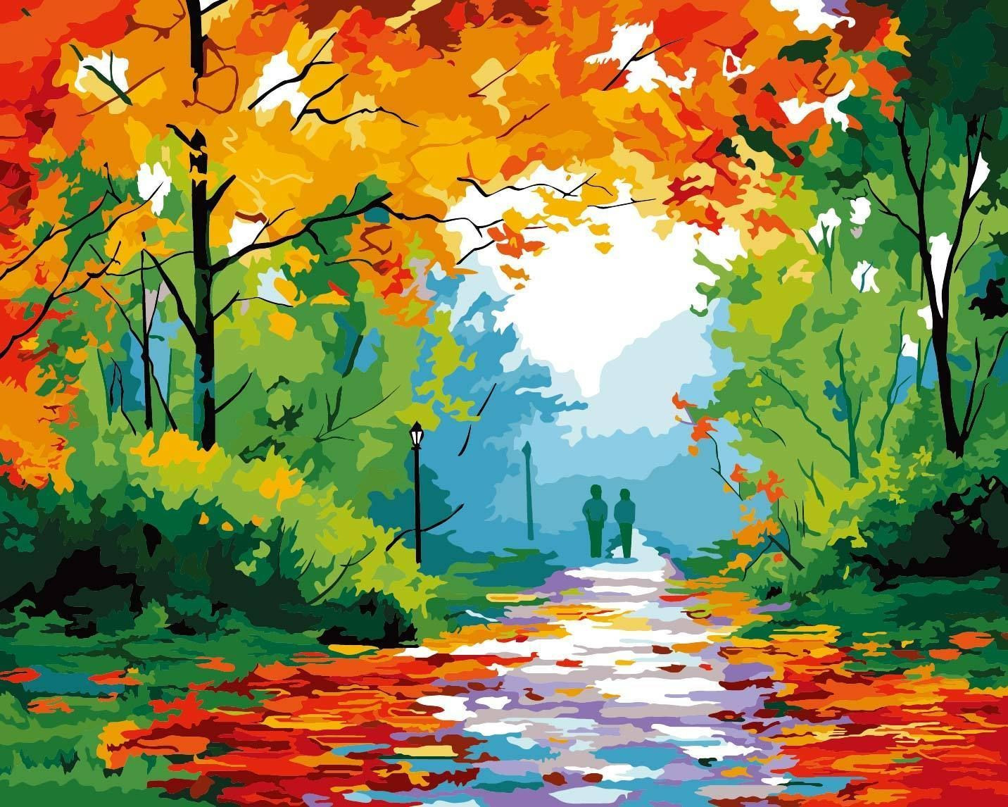 1432x1146 Nature Painting On Canvas Inspirational Diy Paint By Number - Nature Painting On Canvas