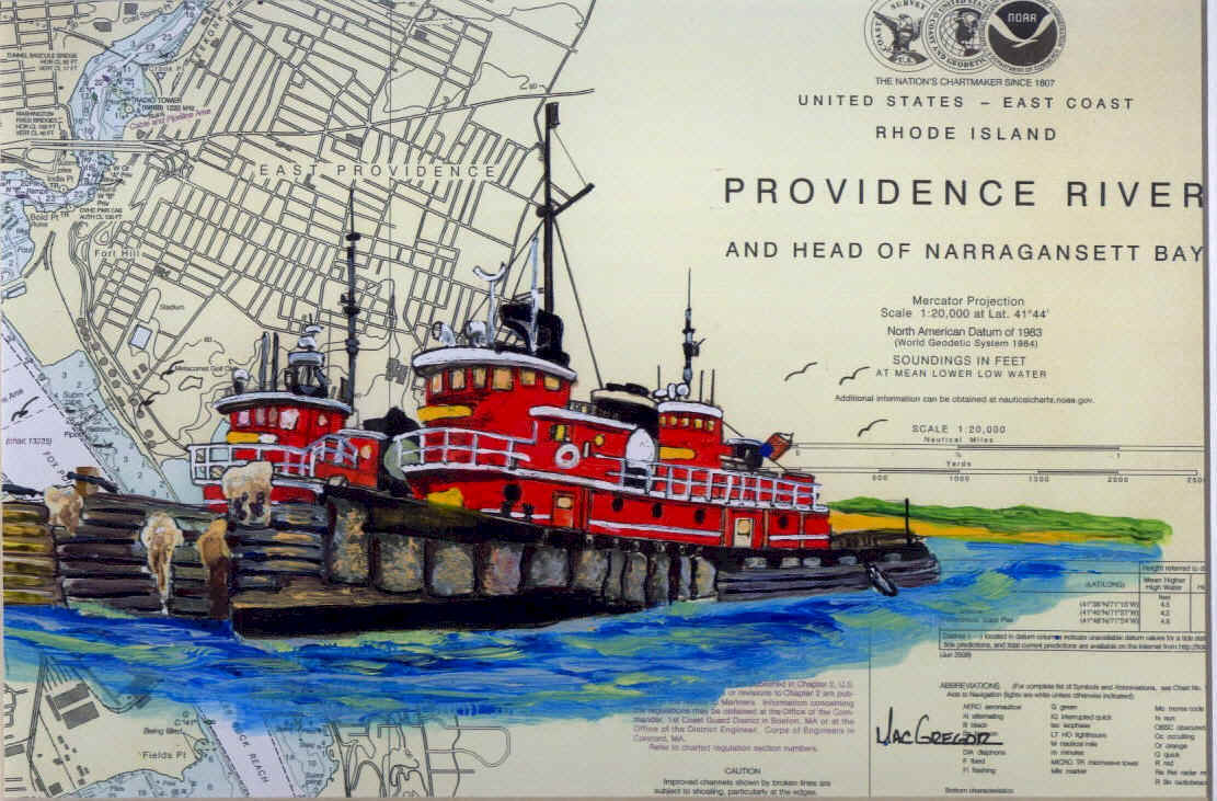 1111x731 Motorcycle - Nautical Chart Painting