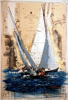 Nautical Chart Paintings