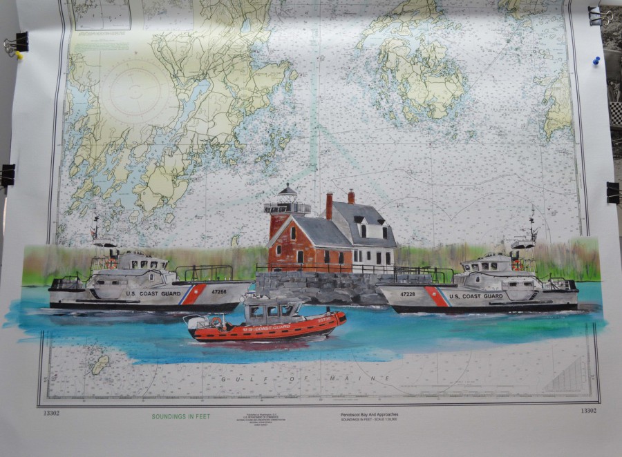 Nautical Chart Paintings