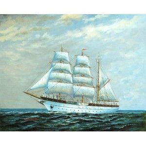300x300 Ship In Long Journey Nautical Oil Painting For Sale On Overarts - Nautical Oil Painting