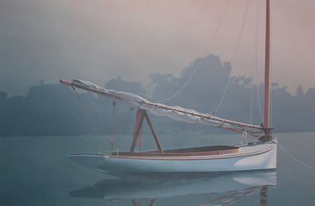 450x295 Nautical Painting Cat Nap, Catboat Painting, Martha's Vineyard - Nautical Painting