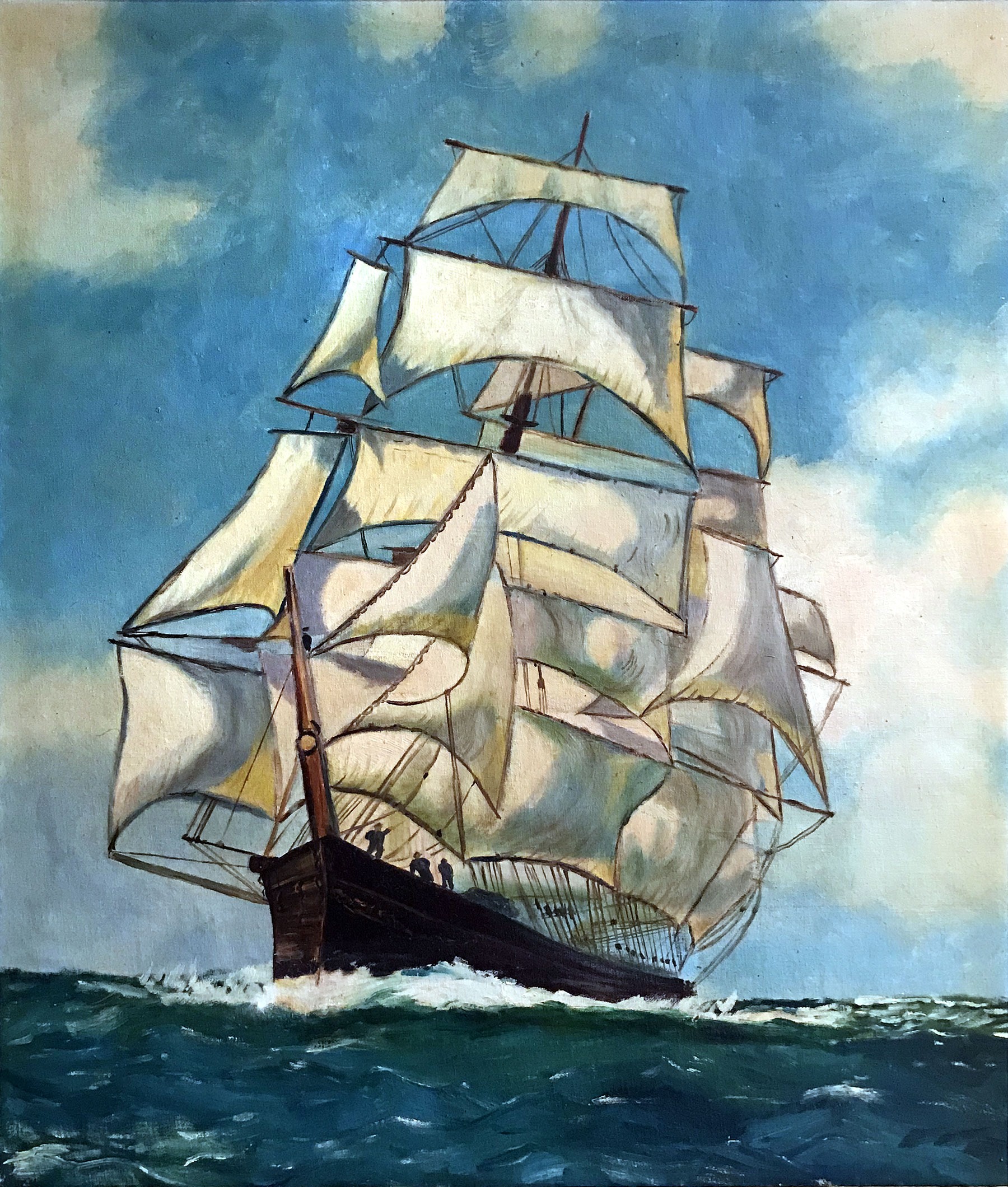 1800x2120 Nautical Paintings From The 1940s And 1950s Dawson Amp Bluhm My - Nautical Painting