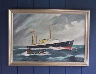 400x307 Strobbej Framed Nautical Oil Painting Sea Scape On Board Sailing - Nautical Painting