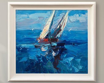 340x270 Sailing Art Etsy - Nautical Painting