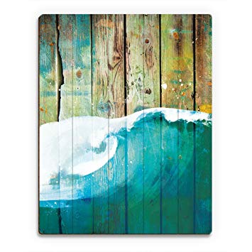 355x355 Rustic Wave Main Nautical Painting Of Curling Sea - Nautical Painting