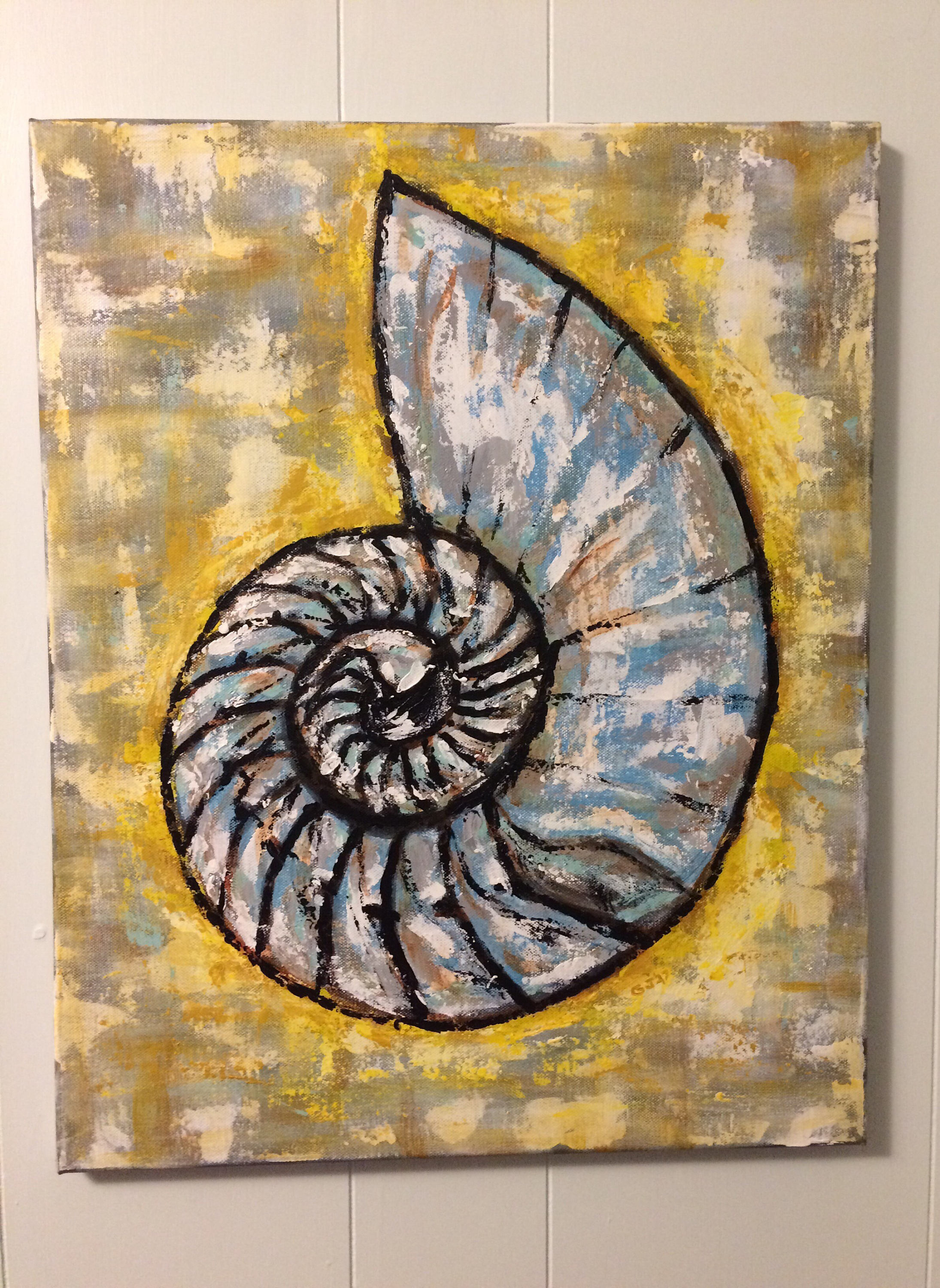 2190x3000 Nautilus Painting Seashell Sealife - Nautilus Painting