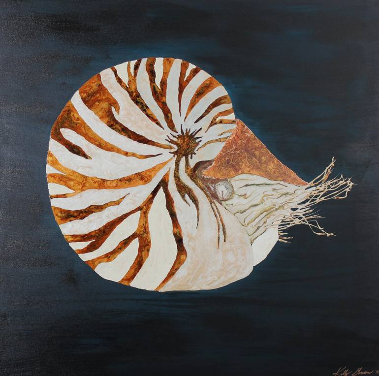 770x764 Saatchi Art The Nautilus Painting By Kelly Gowan - Nautilus Painting