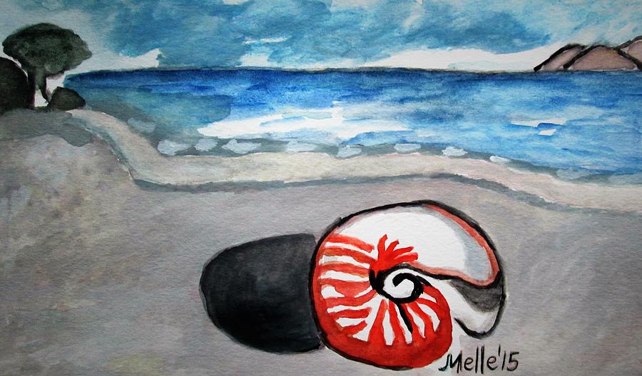 900x528 The Chambered Nautilus Painting By Carmela Maglasang - Nautilus Painting