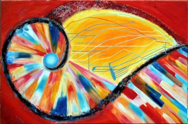 640x422 Maria Kononov Artwork Nautilus Original Painting Acrylic - Nautilus Painting