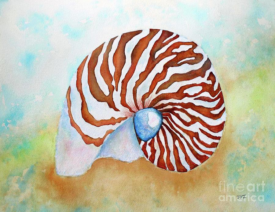 900x693 Nautilus Shell Painting By Janet Immordino - Nautilus Shell Painting