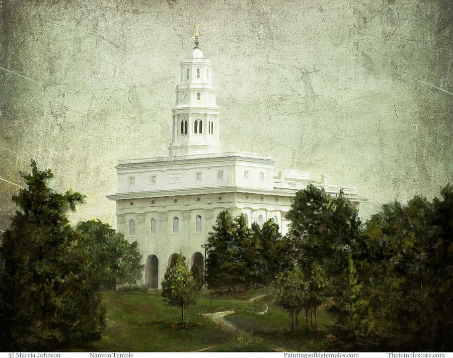 900x711 Nauvoo Temple Painting By Marcia Johnson - Nauvoo Temple Painting