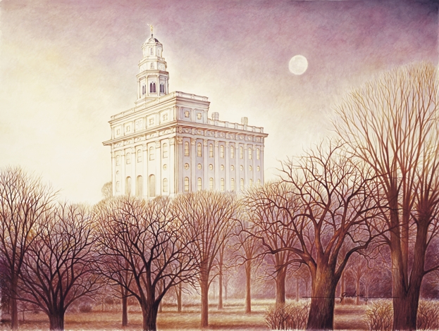 623x470 River Mills Fine Art - Nauvoo Temple Painting