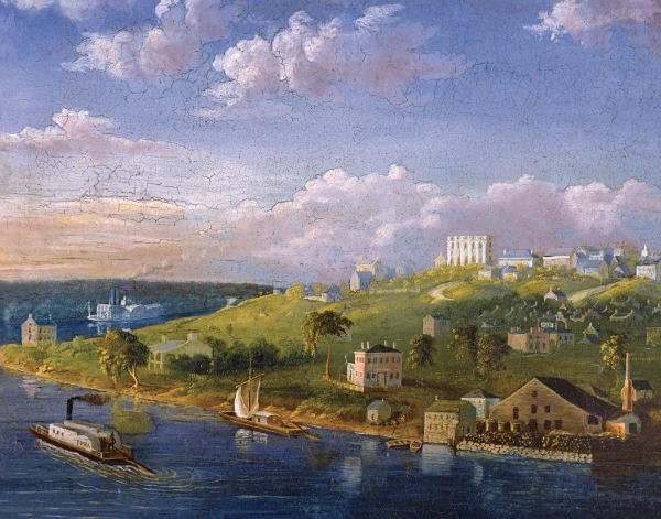 600x471 View Of Nauvoo - Nauvoo Temple Painting
